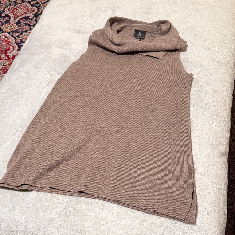 Bobeau Brown Cowl Neck Top